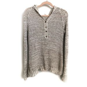 Free people yarn sweater hoodie ✨
